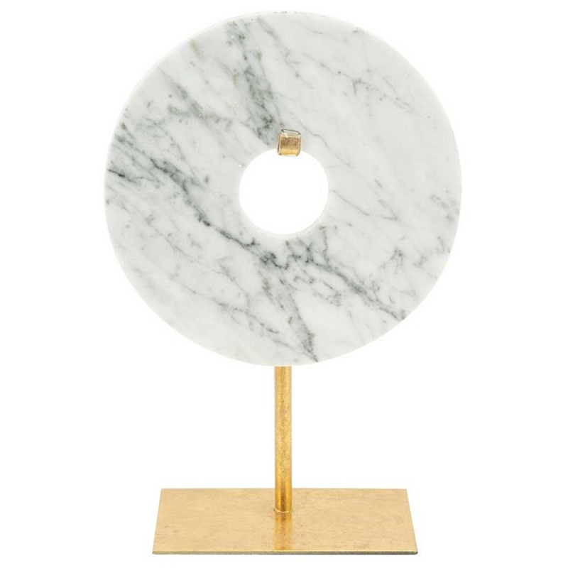 Статуэтка Disk Marble Белый Мрамор Bianco Золотой Статуэтка Disk Marble Белый Мрамор Bianco Золотой в Брянске | Loft Concept