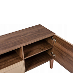 ТВ-тумба бежевая из массива бука с 2-мя дверками и ящиком Wenge Light варинант исполнения - 3 | Loft Concept в Брянске