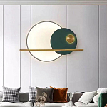 Бра светодиодное круглое в оттенках бронзового и зеленого цвета Kosmikos варинант исполнения - 1 | Loft Concept в Брянске