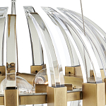 Люстра круглая с прозрачными элементами в форме полумесяца Crystal Crescent варинант исполнения - 1 | Loft Concept в Брянске