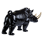 Статуэтка черный носорог с золотыми рогами Golden Horned Black Rhino варинант исполнения - 3 | Loft Concept в Брянске