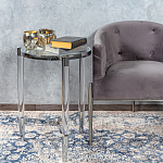 Приставной столик со стеклянной столешницей Deimos варинант исполнения - 6 | Loft Concept в Брянске