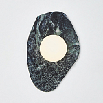 Бра с каменным основанием и плафоном из стекла в форме шара Shaw Marble Lighting варинант исполнения - 2 | Loft Concept в Брянске