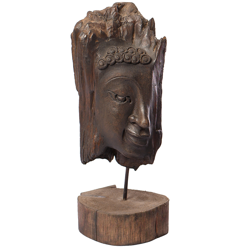Декоративная статуэтка из дерева Будда Buddha Wooden Statuette Коричневый в Брянске | Loft Concept 