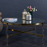 Кофейный столик со столешницей из стекла Crossy варинант исполнения - 6 | Loft Concept в Брянске