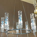 Люстра подвесная круглая с 8-ю цилиндрическими плафонами из стекла LIAISON варинант исполнения - 2 | Loft Concept в Брянске