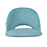 Барный стул со спинкой на 4-х деревянных ножках Голубой Велюр Ava Charm варинант исполнения - 2 | Loft Concept в Брянске