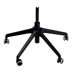 Стул с мягкой оранжевой обивкой из велюра и подъемно-поворотным механизмом на черных колесиках Harper Orange варинант исполнения - 6 | Loft Concept в Брянске