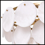 Люстра подвесная четырехъярусная с подвесками в форме дисков Cryptocrystalline Stone варинант исполнения - 4 | Loft Concept в Брянске