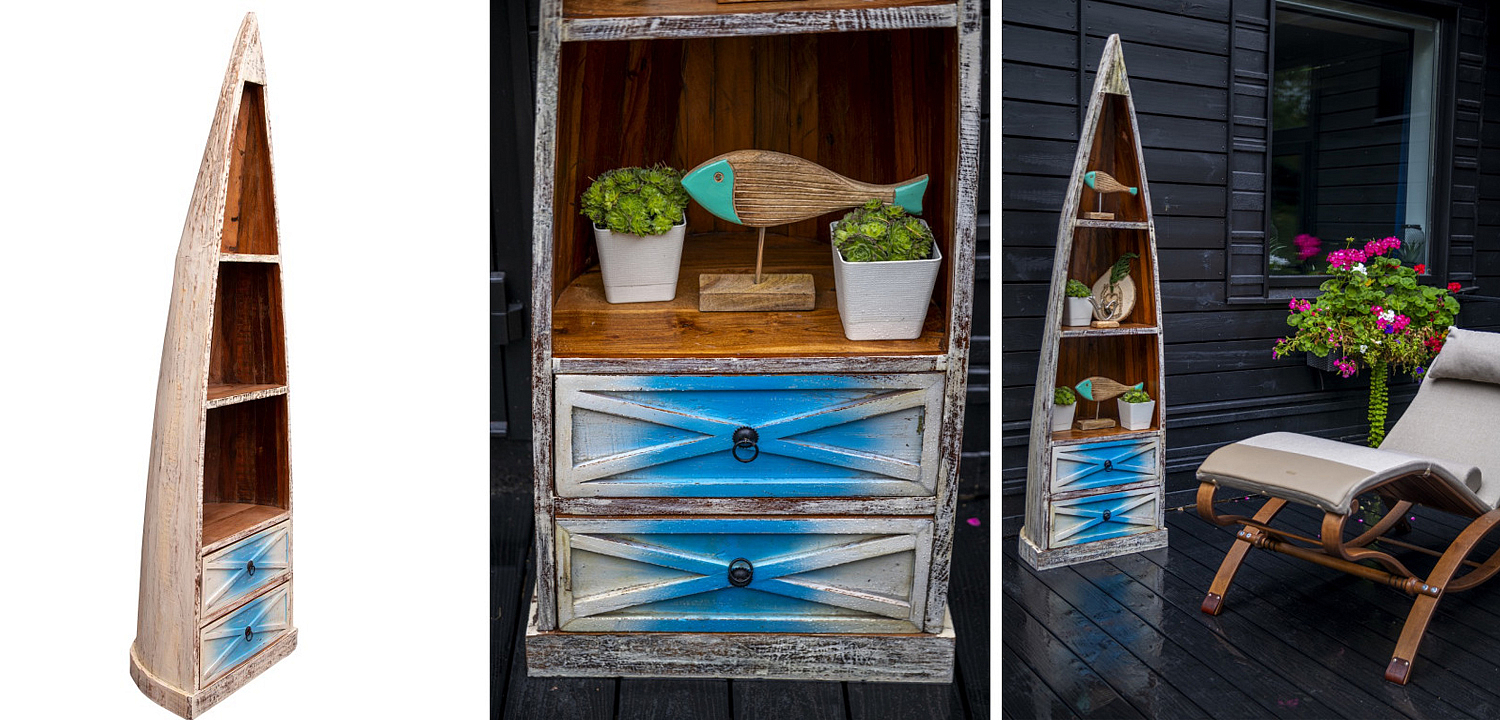 Стеллаж Old Boat White and Blue Стеллаж Old Boat White and Blue - Loft-Concept в Брянске