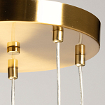 Люстра с 5-ю матовыми белыми стеклянными плафонами волнообразной формы Lucid Rain  варинант исполнения - 9 | Loft Concept в Брянске