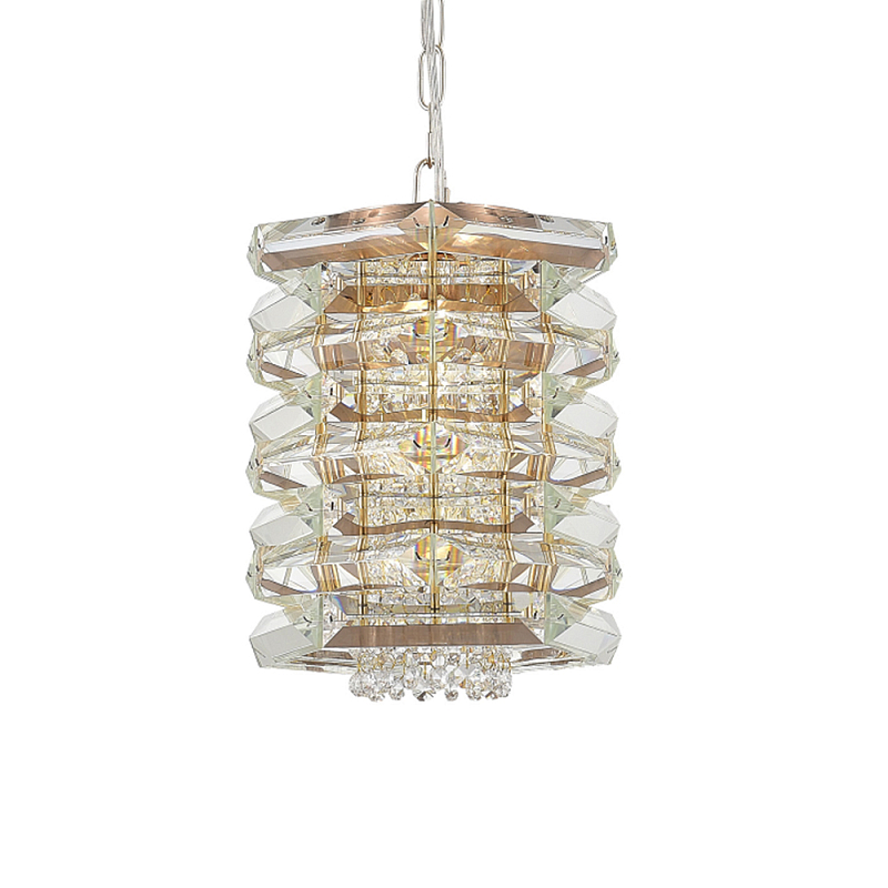 Подвесной светильник в классическом хрустальном обрамлении Light Garland Прозрачное Стекло Никель Медь в Брянске | Loft Concept 