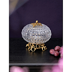 Конфетница из прозрачного рельефного стекла Eden Garden варинант исполнения - 5 | Loft Concept в Брянске