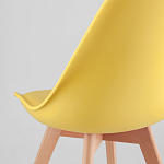 Стул с основой из пластика и мягким сиденьем Arvika Yellow варинант исполнения - 6 | Loft Concept в Брянске