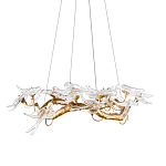 Люстра подвесная с прозрачными стеклянными птичками на ветвях Диаметр 80 см Serip Voa варинант исполнения - 1 | Loft Concept в Брянске