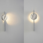 Бра с круглым зеркальным диском на прямоугольном соновании Reflection Circle Glow варинант исполнения - 4 | Loft Concept в Брянске