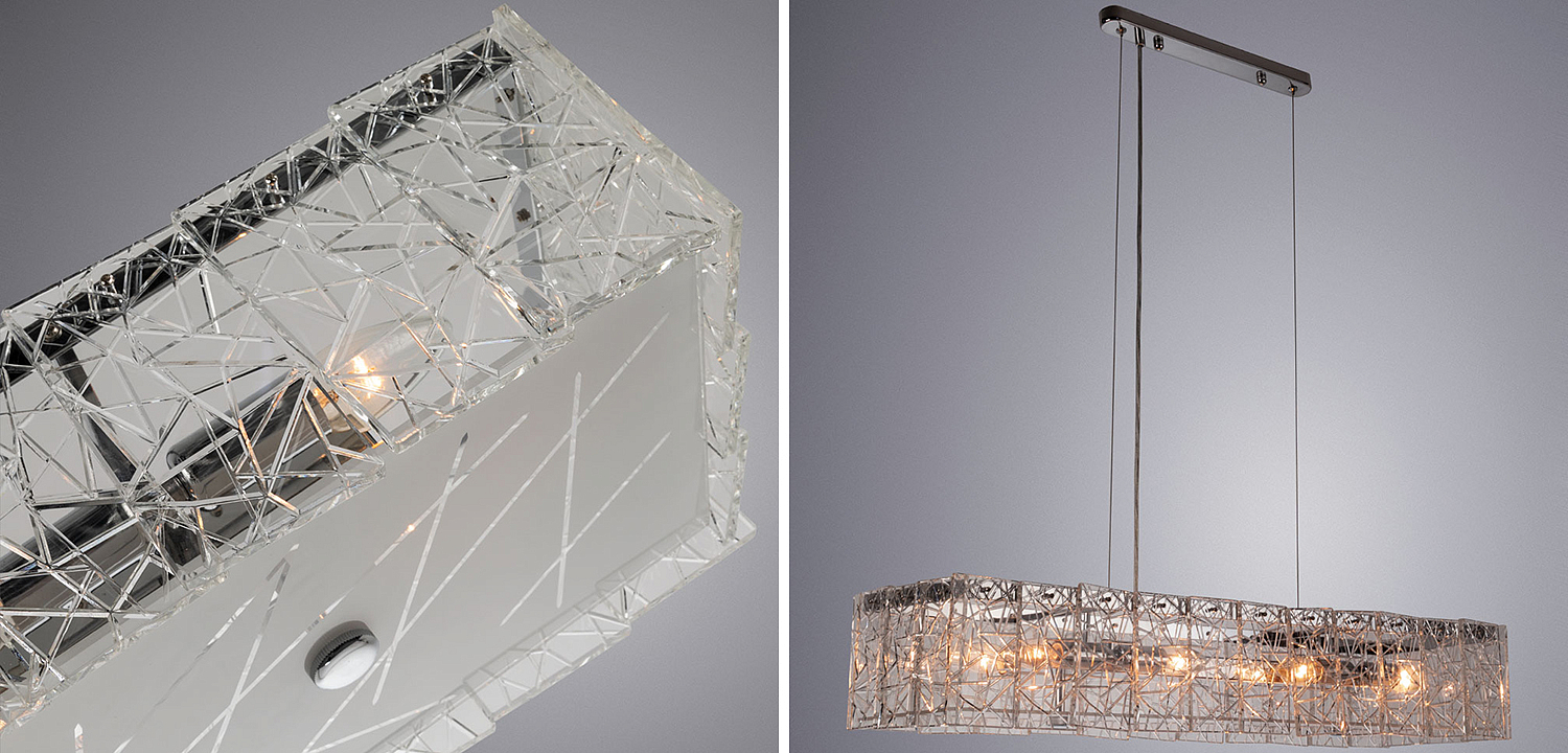 Люстра Alvaro Crystal Rectangular Chandelier Люстра Alvaro Crystal Rectangular Chandelier - Loft-Concept в Брянске