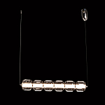 Люстра линейная с 6-ю прозрачными стеклянными плафонами округлой формы HANDLE GRAPE варинант исполнения - 3 | Loft Concept в Брянске