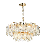 Люстра подвесная двухъярусная с хрустальными овальными подвесками Harmonica варинант исполнения - 2 | Loft Concept в Брянске