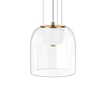 Подвесной светильник с цилиндрическим прозрачным стеклянным плафоном Grada Light варинант исполнения - 4 | Loft Concept в Брянске