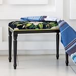 Банкетка из натурального бука черная с изображением птиц и цветов Blooming Birds2 варинант исполнения - 2 | Loft Concept в Брянске