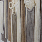 Настенный декор с бахромой белого и бежевого цвета Abstraction I варинант исполнения - 2 | Loft Concept в Брянске