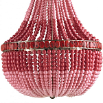 Люстра каплевидной формы украшенная круглыми бусинами Wooden Beads Chandelier Red Pink варинант исполнения - 2 | Loft Concept в Брянске