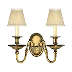 Бра с 2-мя бежевыми абажурами в классическом стиле Hinkley варинант исполнения - 1 | Loft Concept в Брянске
