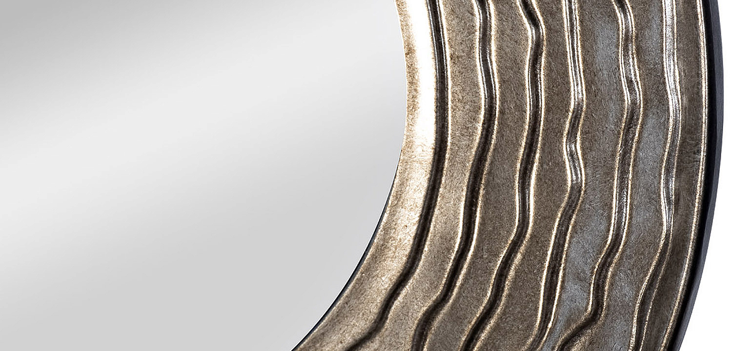 Зеркало Waves Dark Silver Oval Mirror Зеркало Waves Dark Silver Oval Mirror - Loft-Concept в Брянске