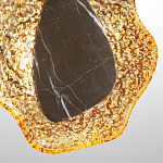 Бра с волнообразным стеклянным плафоном и вставкой из мрамора Liquid Stone варинант исполнения - 10 | Loft Concept в Брянске