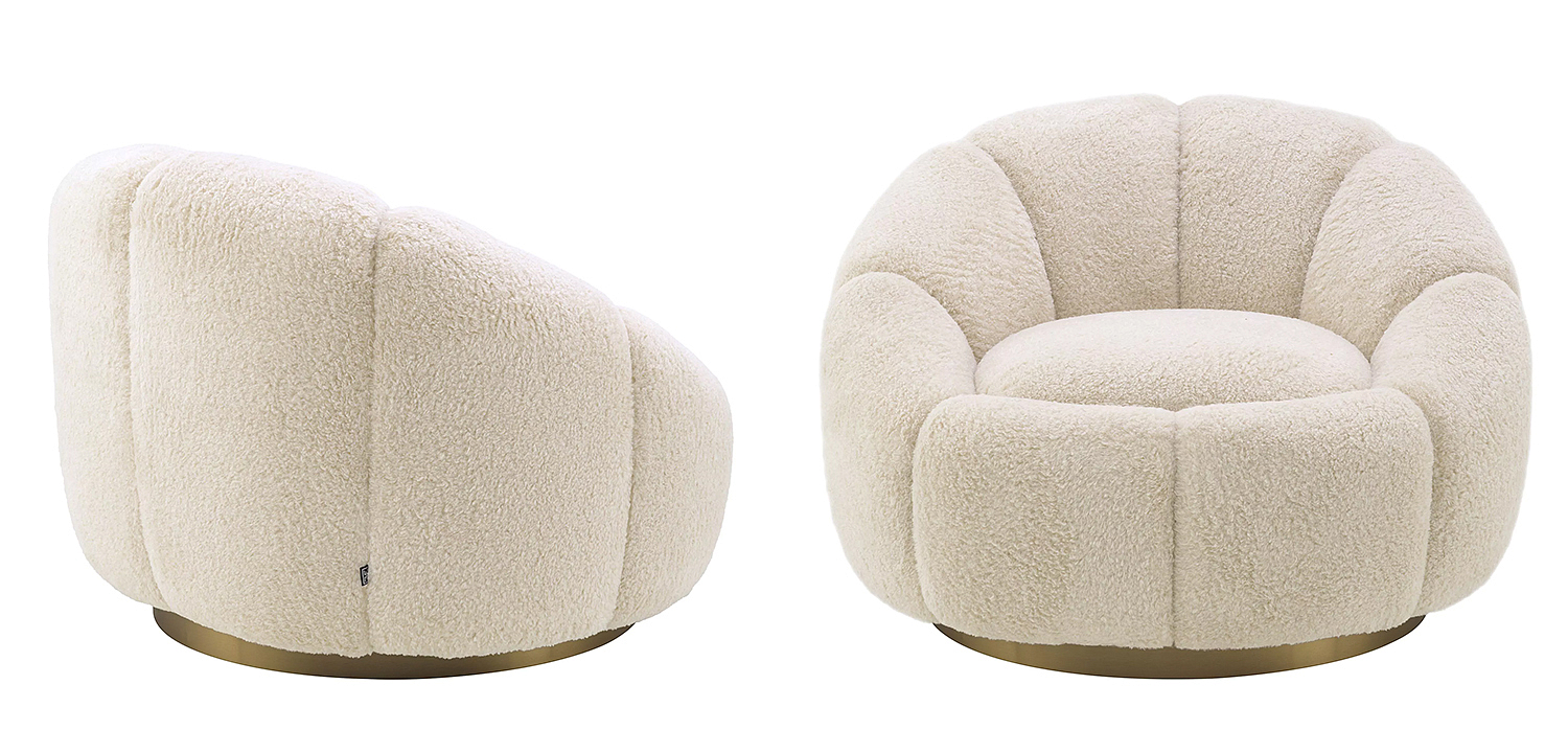 Кресло Eichholtz Swivel Chair Inger Brisbane Cream Кресло Eichholtz Swivel Chair Inger Brisbane Cream - Loft-Concept в Брянске