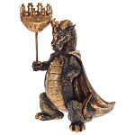 Подсвечник в виде дракона Dragon candlestick Green Gold Brown L or R варинант исполнения - 9 | Loft Concept в Брянске