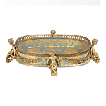 Чаша с орнаментом на ножках в виде бронзовых ангелов Eden Garden варинант исполнения - 1 | Loft Concept в Брянске