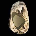 Бра овальное из стекла с золотым элементом Flow Texture  варинант исполнения - 1 | Loft Concept в Брянске