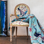 Полукресло из массива бука бежевое с изображением птиц и цветов Beige Green Chinoiserie Garden Chair варинант исполнения - 6 | Loft Concept в Брянске