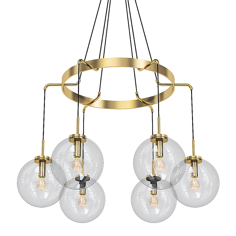 Люстра Ghiaccio Round Chandelier Antique Brass Латунь в Брянске | Loft Concept 