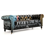 Диван в Лофт Честерфильд граффити из винтажной кожи GRAFFITI PARA Chesterfield варинант исполнения - 2 | Loft Concept в Брянске