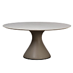 Стол обеденный круглый мраморный на бежевом основании Valedmir варинант исполнения - 1 | Loft Concept в Брянске