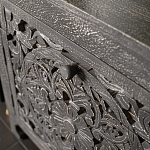 Деревянная тумба с резными ящиком и дверцей Azure Grey Wooden Nightstand варинант исполнения - 4 | Loft Concept в Брянске