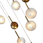 Люстра светодиодная с сферическими стеклянными плафонами Splatter варинант исполнения - 7 | Loft Concept в Брянске