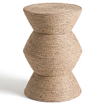 Приставной стол с отделкой из джута Juti D30 см варинант исполнения - 1 | Loft Concept в Брянске