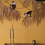 Обои с вышивкой ручной работы Étienne Original colourway on wool sateen варинант исполнения - 5 | Loft Concept в Брянске