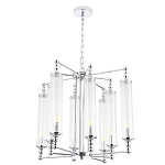 Люстра с 8-ю прозрачными цилиндрическими плафонами Jeanette варинант исполнения - 4 | Loft Concept в Брянске