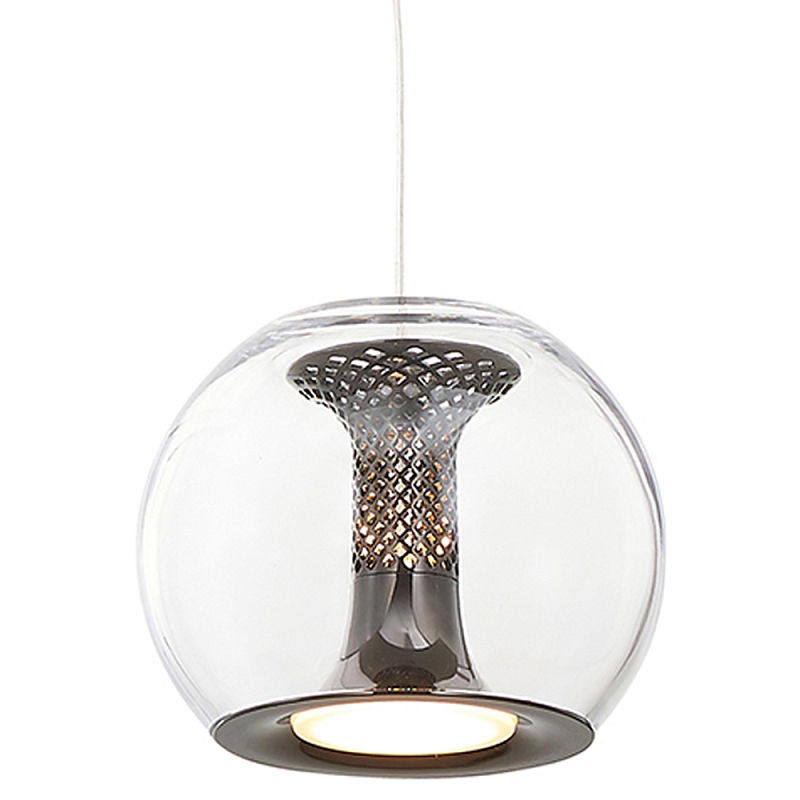 Подвесной светильник со стеклянным плафоном Inner Gleam Globe black Черный Прозрачное Стекло Подвесной светильник со стеклянным плафоном Inner Gleam Globe black Черный Прозрачное Стекло в Брянске | Loft Concept