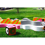 Дизайнерский модульный диван волнистой формы с цветным принтом Poltronova Superonda Sofa варинант исполнения - 36 | Loft Concept в Брянске