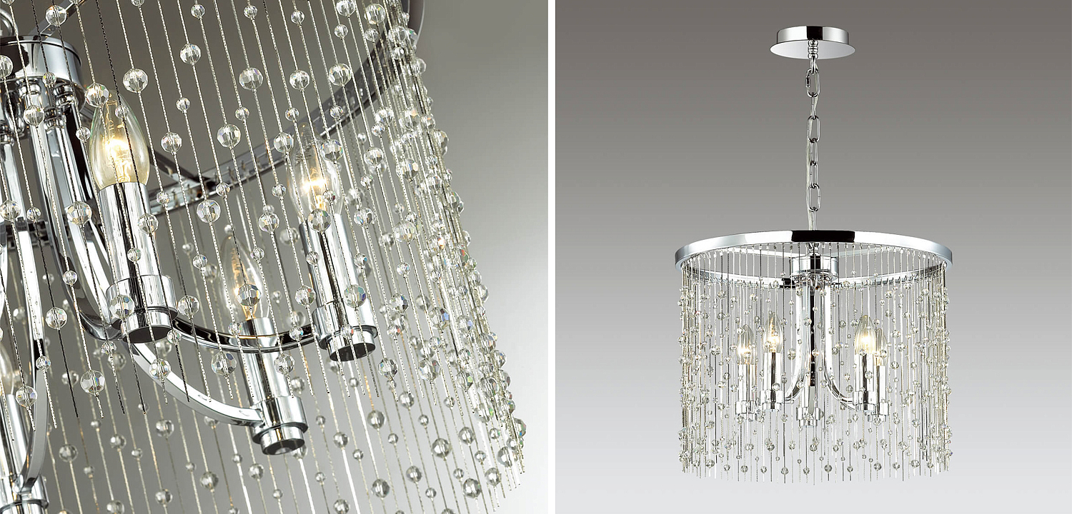 Люстра Hailstorm Rain Chandelier chrome Люстра Hailstorm Rain Chandelier chrome - Loft-Concept в Брянске