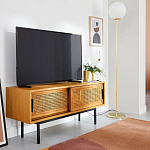 ТВ-тумба из дуба и плетеного ротанга Wicker Chasey TV Stand варинант исполнения - 4 | Loft Concept в Брянске