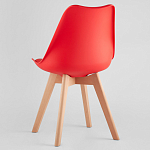 Стул с основой из пластика и мягким сиденьем Arvika Red варинант исполнения - 5 | Loft Concept в Брянске