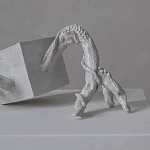 Скульптура «Окаменелый рост», Белый объект варинант исполнения - 2 | Loft Concept в Брянске