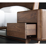 Прикроватный деревянный столик с 2-мя ящиками Moon Walnut Furniture варинант исполнения - 11 | Loft Concept в Брянске